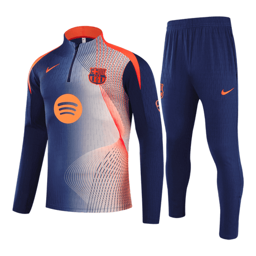 Barcelona 1/4 Zip Tracksuit 2025/26 Kids Black&Orange