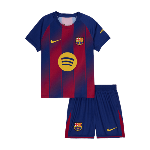 Barcelona Home Kids Soccer Jerseys Kit 2025/26