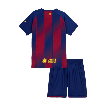 Barcelona Home Kids Soccer Jerseys Kit 2025/26
