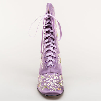 Flora Women's Embroidered Boots (Lavender)