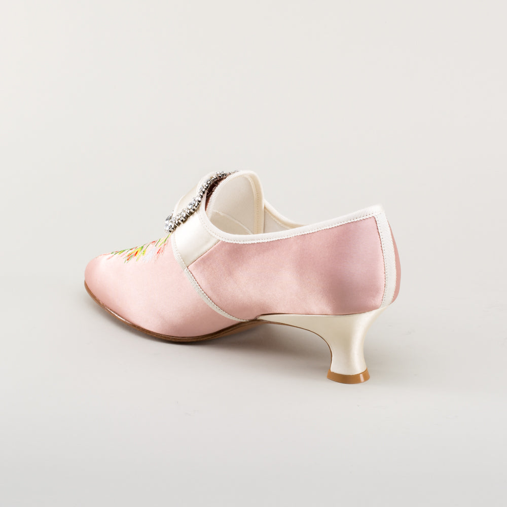 Primrose 18th Century Shoes (Pink/Ivory)