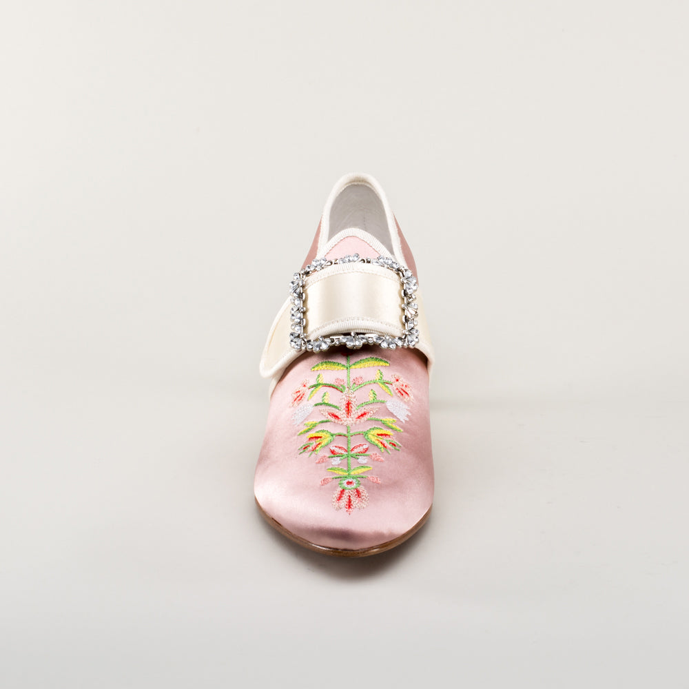 Primrose 18th Century Shoes (Pink/Ivory)