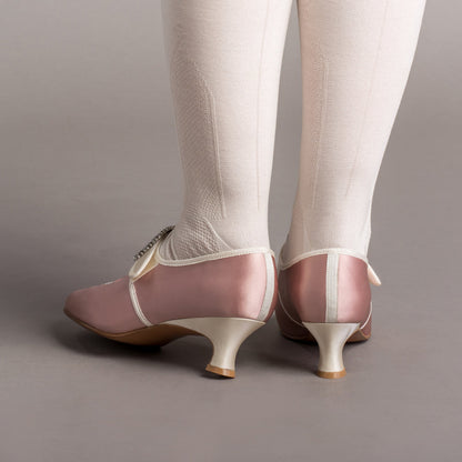 Primrose 18th Century Shoes (Pink/Ivory)