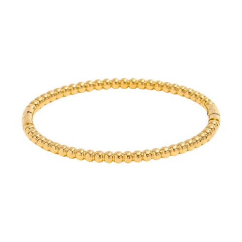 Beaded Gold Bangle Braclelet