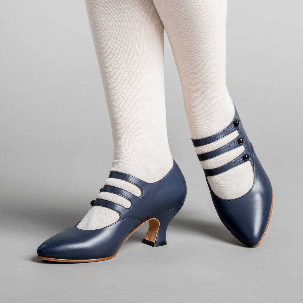 Bellatrix Edwardian Shoes (Navy)