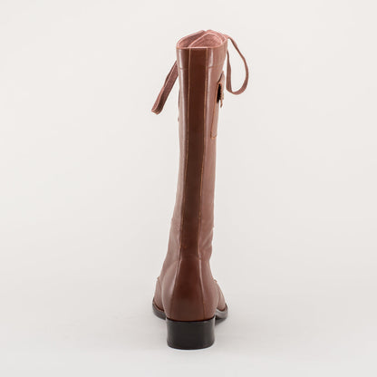 Bessie Vintage Aviator Boots (Tan)