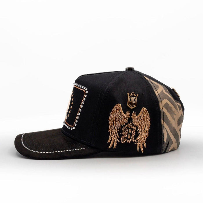 Bigg Boss Black & Gold B Since 2024 Rhinestone Snapback Hat