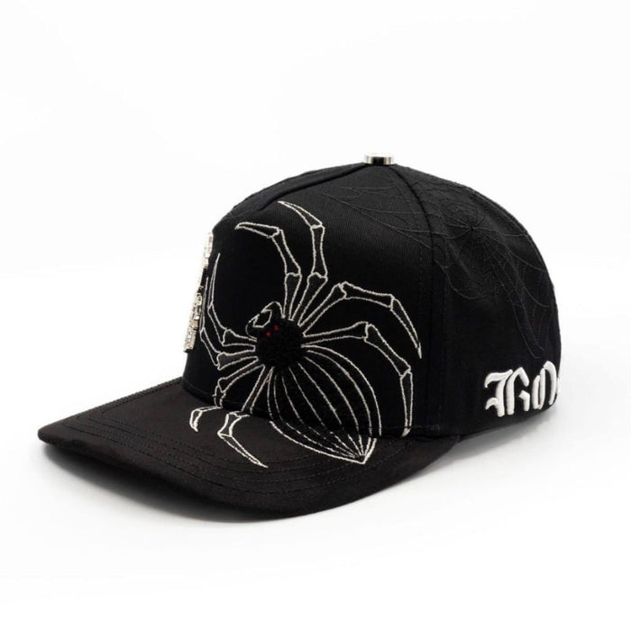 Bigg Boss Black Widow Spider Snapback Hat - Black