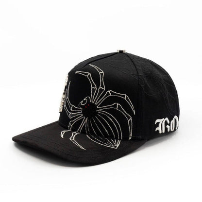 Bigg Boss Black Widow Spider Snapback Hat - Black
