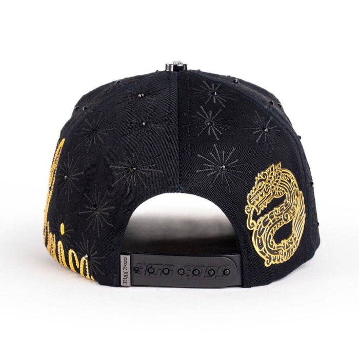 Back view of Viva Mexico World Cup snapback with serpent artwork