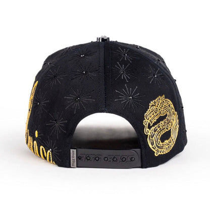 Back view of Viva Mexico World Cup snapback with serpent artwork