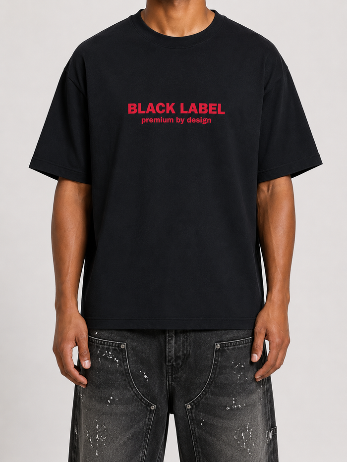 Black Label 'Premium' T-Shirt In Black