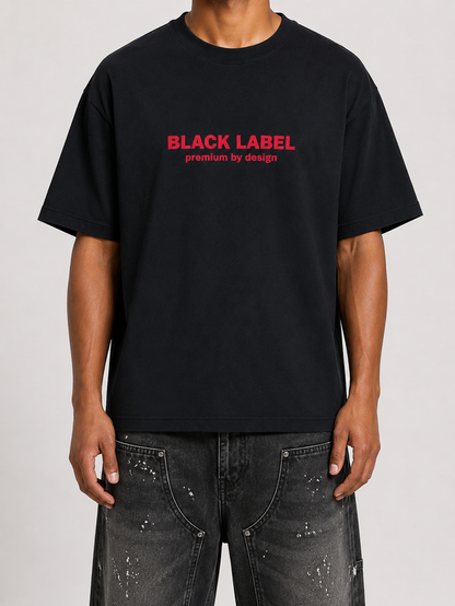 Black Label 'Premium' T-Shirt In Black