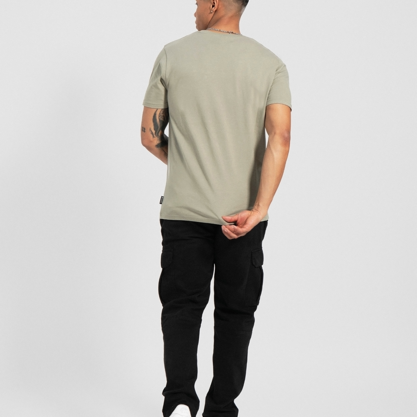 Bench Mens Algoda Crew Neck Short Sleeve Pocket T Shirt