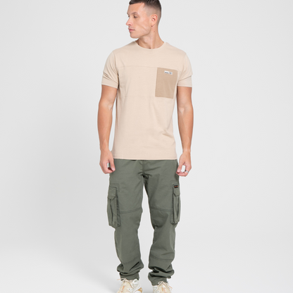 Bench Mens Algoda Crew Neck Short Sleeve Pocket T Shirt
