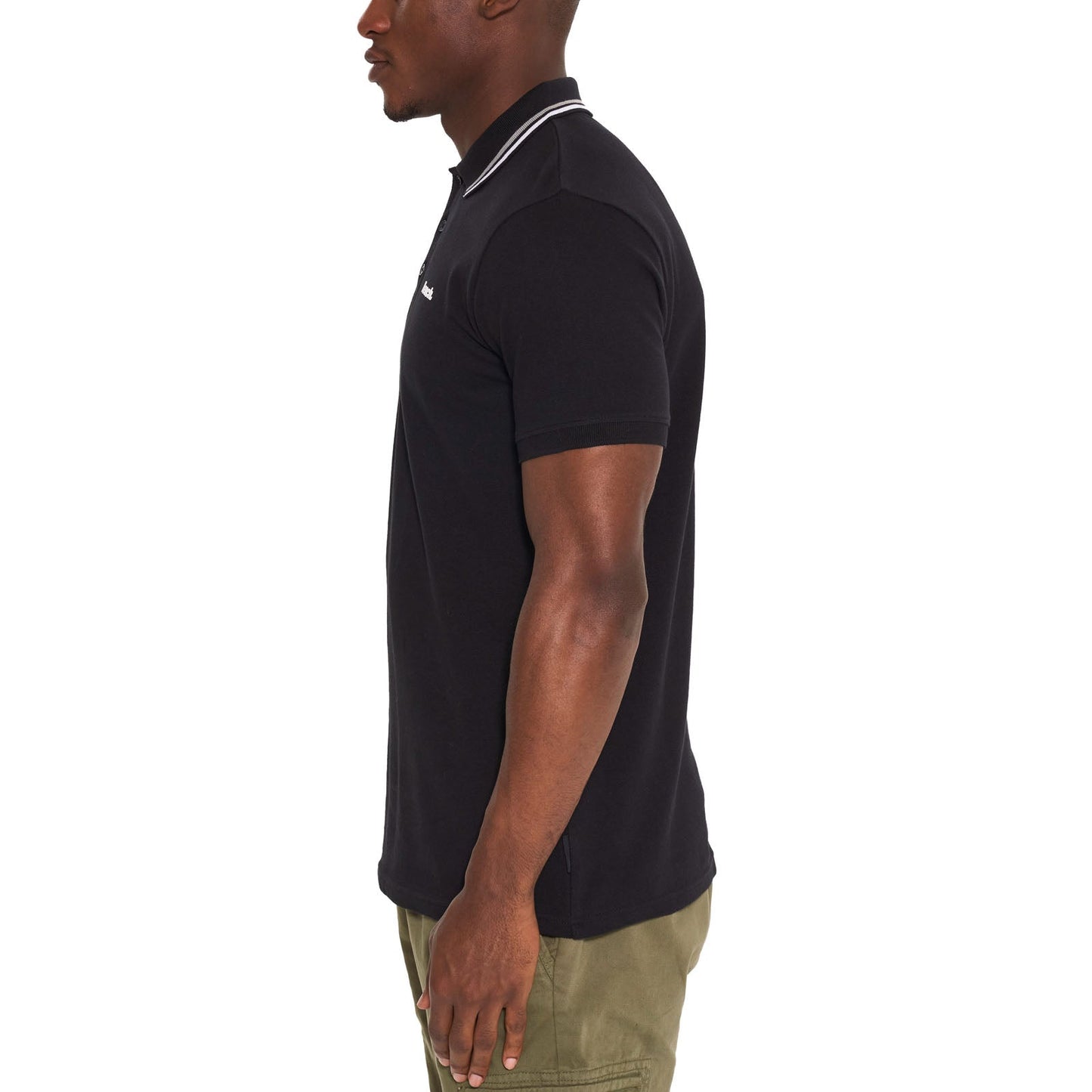 Bench Mens Gruff Twin Tipped Short Sleeve Cotton Polo Shirt