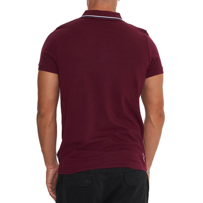 Bench Mens Gruff Twin Tipped Short Sleeve Cotton Polo Shirt