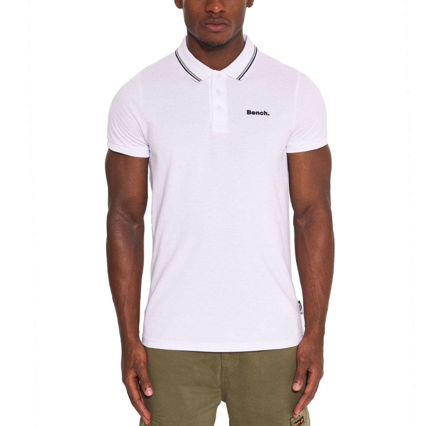 Bench Mens Gruff Twin Tipped Short Sleeve Cotton Polo Shirt