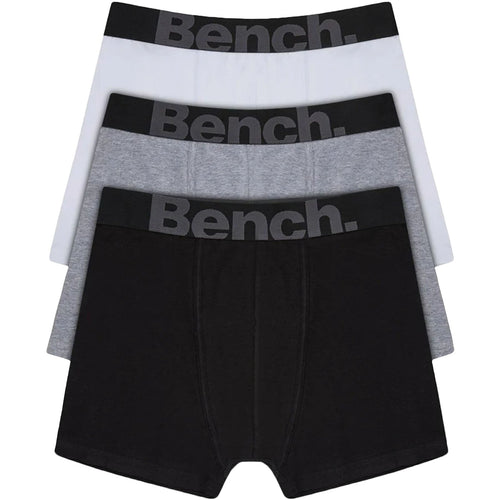 Bench Mens Conan 3 Pack Elasticated Boxer Shorts - Assorted