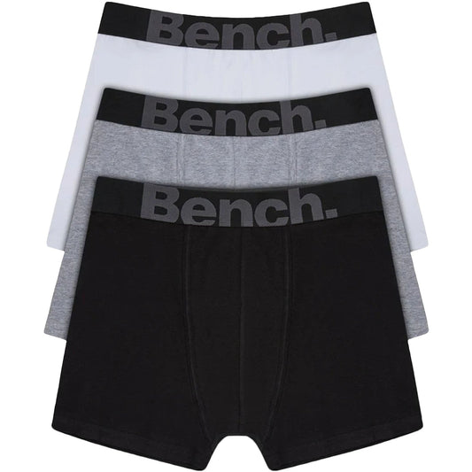 Bench Mens Conan 3 Pack Elasticated Boxer Shorts - Assorted