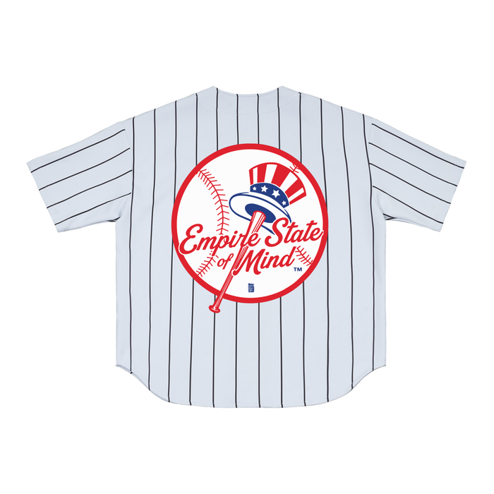 30th Anniversary Lim. Edition Pinstripe Baseball Jersey by Bronx Native — BX x BK Stadium Series product image