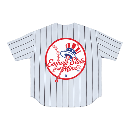 30th Anniversary Lim. Edition Pinstripe Baseball Jersey by Bronx Native — BX x BK Stadium Series product image