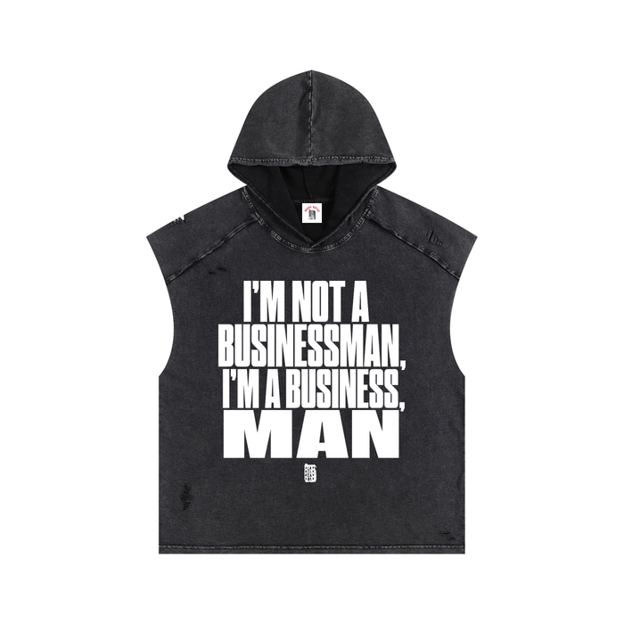 30th Anniversary Lim. Edition Snow-Washed Boxy Hooded Tank by Bronx Native — BX x BK Stadium Series product image