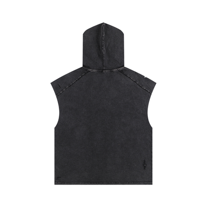 30th Anniversary Lim. Edition Snow-Washed Boxy Hooded Tank by Bronx Native — BX x BK Stadium Series product image
