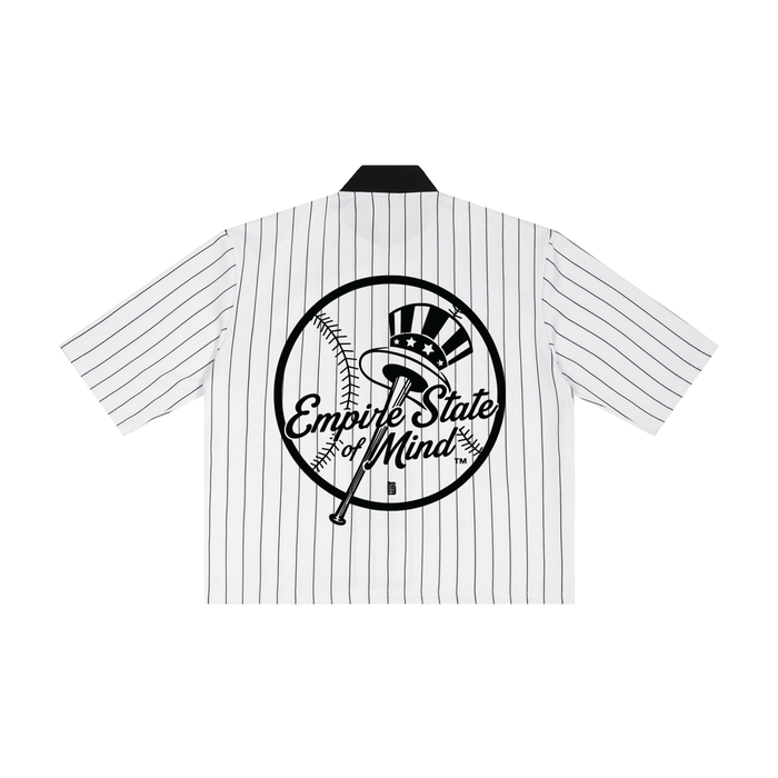 30th Anniversary Lim. Edition Striped Full-Zip Baseball Jersey by Bronx Native — BX x BK Stadium Series product image