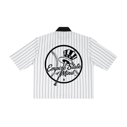 30th Anniversary Lim. Edition Striped Full-Zip Baseball Jersey by Bronx Native — BX x BK Stadium Series product image