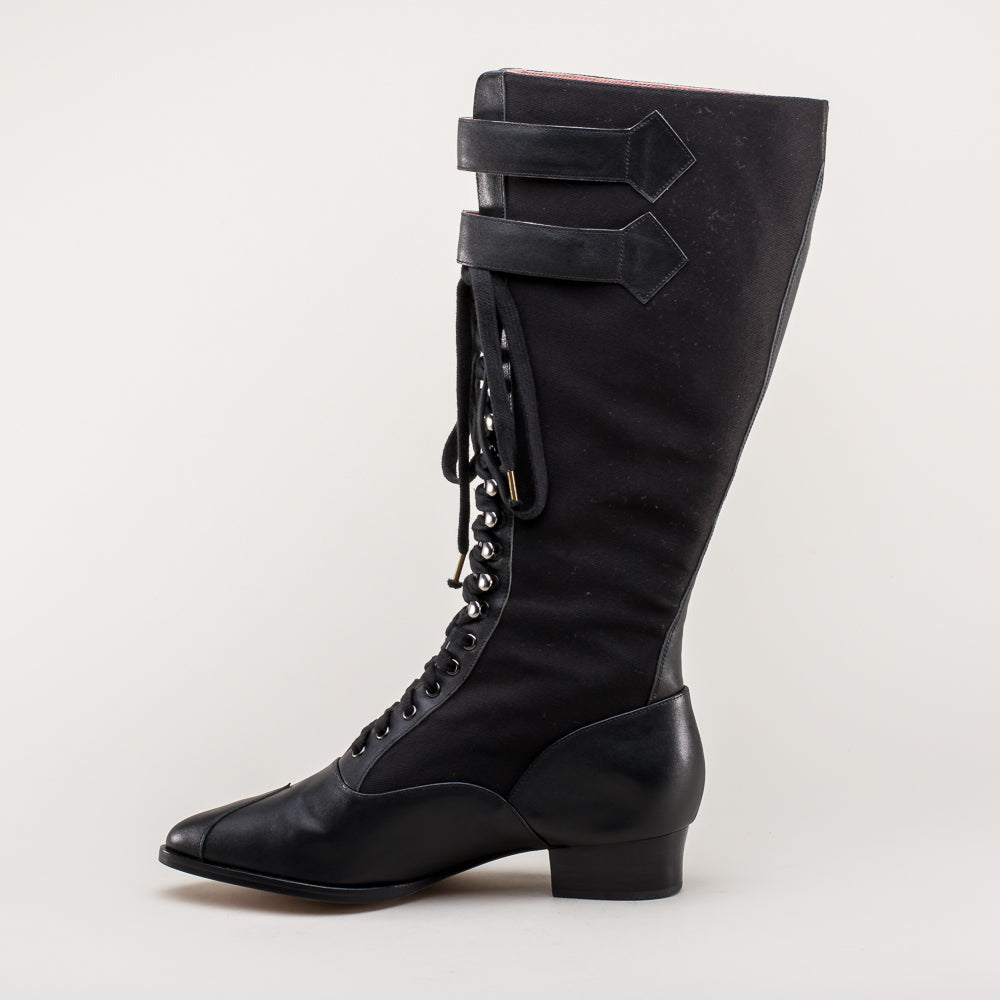 Cambridge Edwardian Bicycle Boots (Black/Black)