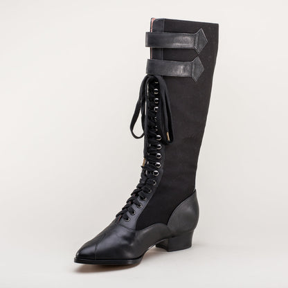 Cambridge Edwardian Bicycle Boots (Black/Black)