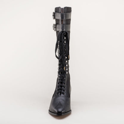 Cambridge Edwardian Bicycle Boots (Black/Black)