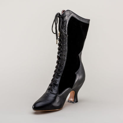 Camille Edwardian Boots (Black/Black)