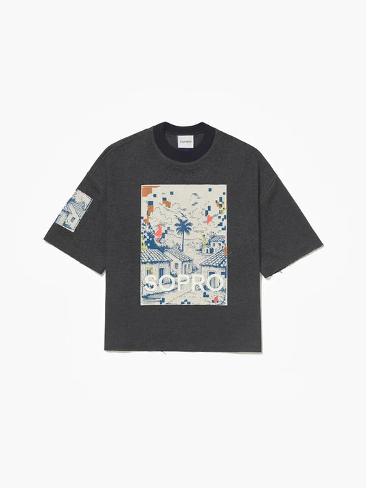Camiseta Boxy Casitas