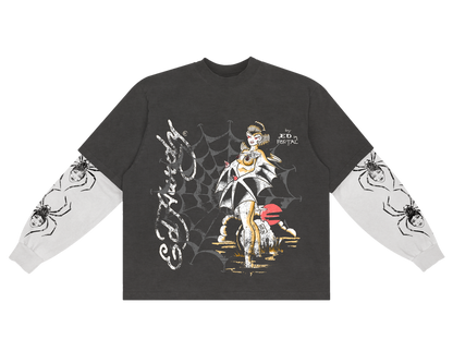 Camiseta Manga Longa Masculino "Tarantula" Ed Hardy x Matuê