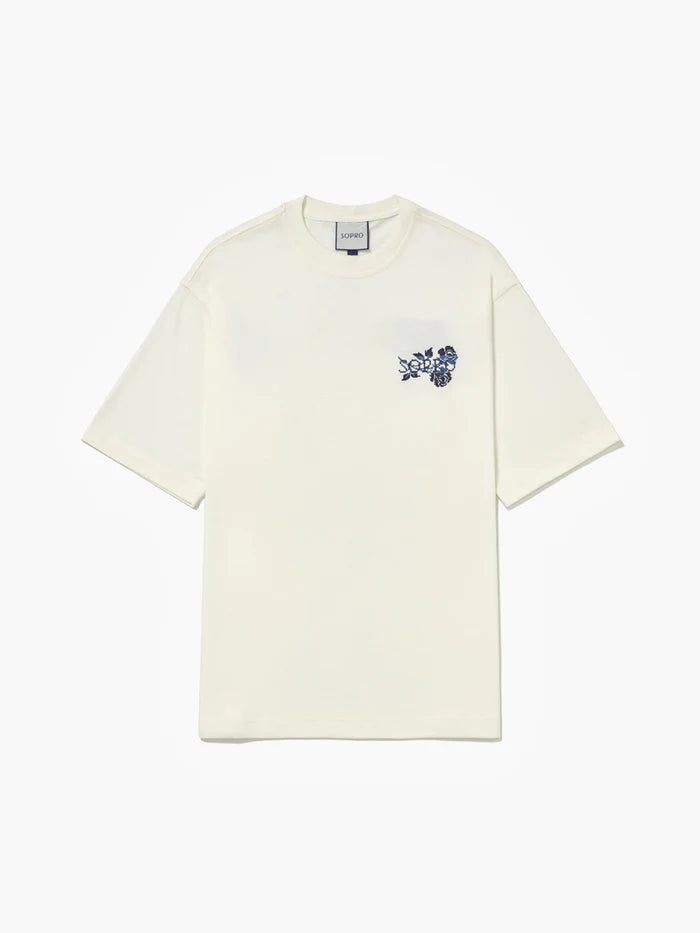 Camiseta Over Flores de Casa