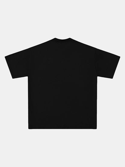 220 GSM LOOSE FIT 'BLACK' T-SHIRT