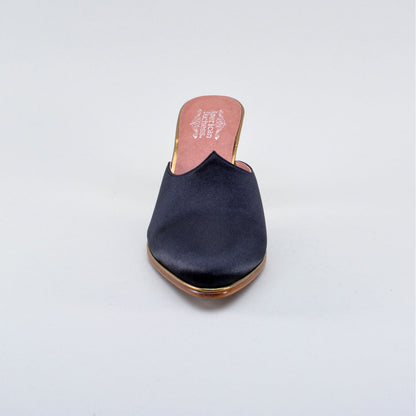 Charlotte 18th Century Mules (Black)