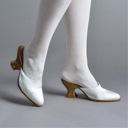 Charlotte 18th Century Mules (Ivory)