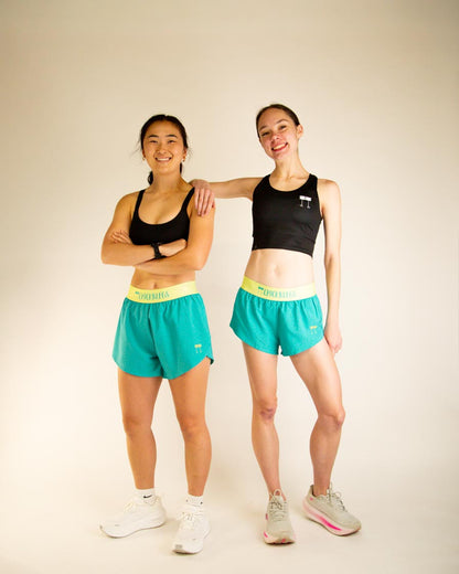 Women's Aqua–Limeade 4" Split Shorts