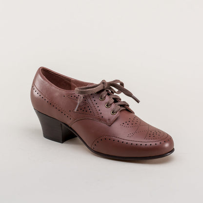 Claire 1940's Oxfords Wide (Brown)