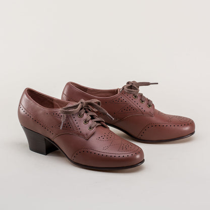 Claire 1940's Oxfords Wide (Brown)