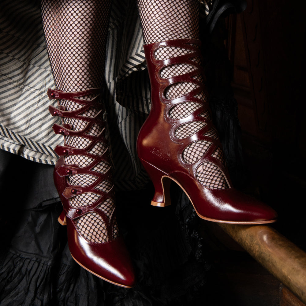Cleo Edwardian Boots (Pale Gold)