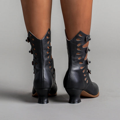 Colette Edwardian Button Boots (Black)