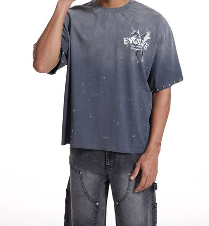 Concept LA 'Evolve' premium grey wash T-shirt, casual fit, showcasing soft fabric and modern style.