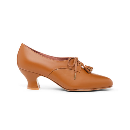 PRE-ORDER Cordelia Edwardian Oxfords Wide (Caramel)