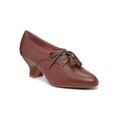 PRE-ORDER Cordelia Edwardian Oxfords Wide (Chestnut)