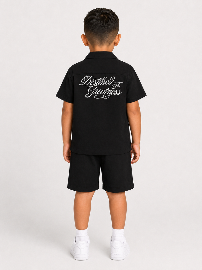 Jordan Craig Kids Greatness Camp Shorts in black, athletic kids' shorts with comfortable fit and stylish design.