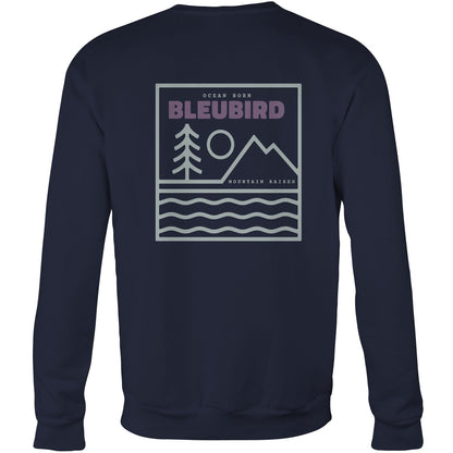 Bleubird Unisex Campout Crew Neck Sweatshirt - Navy